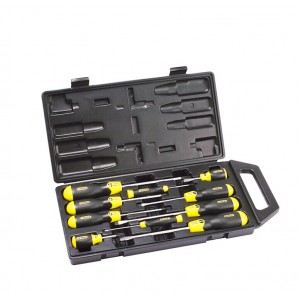 STANLEY/史丹利 10件套胶柄一字十字螺丝批组套 65-005C-23 螺丝批套装