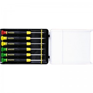 STANLEY/史丹利 6件套一字、十字、花形微型螺丝批组套 66-391-23 螺丝批套装