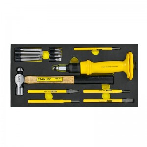 STANLEY/史丹利 EVA工具托组套-15件冲击螺丝刀系列 90-042-23 螺丝批套装