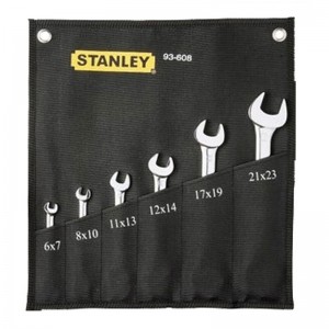 STANLEY/史丹利  6件套公制精抛光双开口扳手  93-608-22  扳手套装