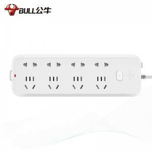 公牛（BULL）插座短线插排新国标插座多功能排插电源接线板三脚插线板一米0.5m插板带线拖线板 GN-B5440 总控开关 8插位全长1.8米