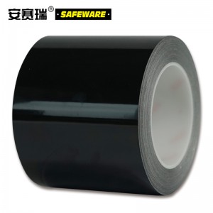SAFEWARE 安赛瑞 耐磨型划线胶带（黑）10cm×22m PET基材