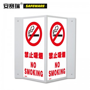 SAFEWARE 安赛瑞 V型标识（禁止吸烟）单面15×30cm 塑料板