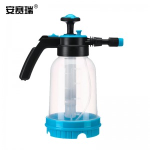 SAFEWARE 安赛瑞 气压式喷漆瓶-材质：PE+不锈钢，容量：2L,重量：400g，颜色：蓝白色，尺寸：32*14cm