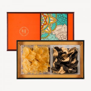 有呈 幸福琉璃系列 加州蝴蝶胶(150克)+十年新会老陈皮(80克) 礼盒装