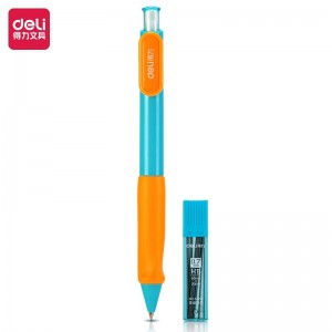 得力(deli)矫姿正姿活动铅笔套装 学生自动铅笔 0.7mm 附HB铅芯 33298蓝