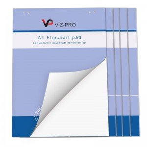 VIZ-PRO(威瀑) A1白板纸 5本装(共125页) 挂纸夹纸白板专用纸 广告会议写字板海报宣传纸