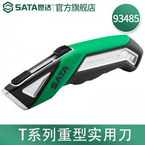 世达（SATA） 壁纸刀T系列橡塑柄旋钮美工刀重型折叠型实用刀 93485