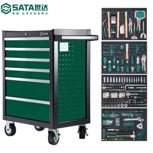 世达（SATA）09930/09931/09932 通用机修工具车组套+6抽屉工具车 定制 09930 249件通用钣金组套+工具车