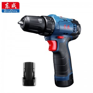 东成 锂电钻12V双速正反转调速充电式手电钻套装电动螺丝刀起子机多功能家用 双电双速DCJZ10-10E