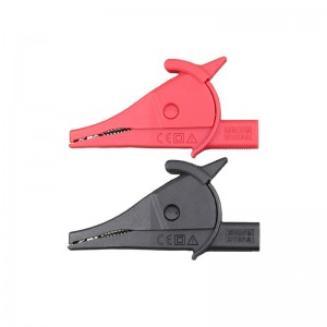 UT-C02A/C02B鳄鱼夹万用表表笔连接附件全绝缘香蕉鳄鱼夹子 UT-C02B【螺纹内孔鳄鱼夹】