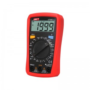 【官方直销】优利德UT33系列增强版自动防烧小型数显万用表自动量程背光万能表 UT33C+(智能防烧 温度 背光)