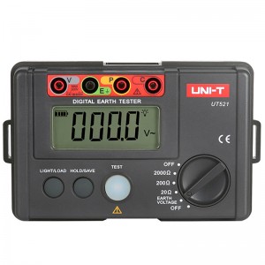 优利德（UNI-T）UT521 接地电阻测试仪 地阻仪 数字绝缘式防雷电气接地电压电阻测量仪 检测仪-