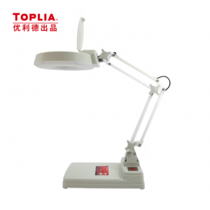 拓利亚（TOPLIA）优利德台式折叠5D圆形LED灯放大镜 焊接放大镜座 焊接辅助固定夹具 手机维修电烙铁ML04-86C