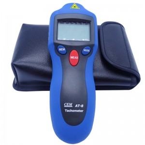 华盛昌（CEM）AT-8 数字转速计 两用接触/非接触转速表 马达汽车风扇机械测速仪 标配(9V普通电池)