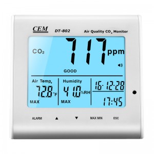 CEM华盛昌DT-802二氧化碳检测仪多功能温湿度测试 DT-802