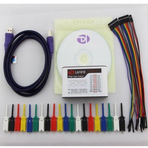 昊耀 LA1010 逻辑分析仪 16通道 100M采样率 中英文软件 2路PWM 可调阈值