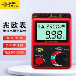 希玛 兆欧表 电子摇表绝缘电阻测试仪数字绝缘电阻表（测试电压2500V）AR907A+