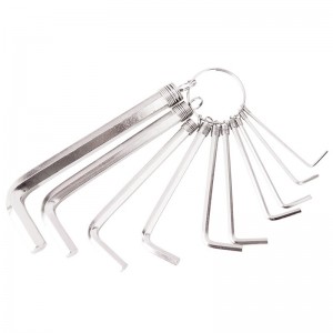 得力(deli) 扳手内六角套装铬钒钢L型内六角螺丝刀扳手内六方六棱角扳手 吊环平头内六角10件套 DL3100 