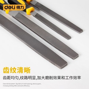 得力（deli） 锉刀钢锉扁锉  DL65112 中齿扁锉12寸（长300mm）