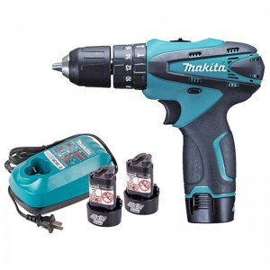 牧田(MAKITA) HP330DWE 锂电池充电式冲击起子电钻10.8V 电动螺丝刀多功能木工金属开孔 1.3Ah两电一充