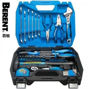 百锐 BERENT  五金工具箱 56 件机修工具组套 家用工具套装箱工具组合组套BT8112 56PCS机修组套工具