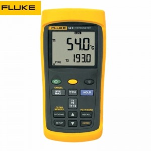 美国福禄克FLUKE-51II系列高精度接触型测温仪 数显温度计K型探头 F54-2B双通道带记录温度计