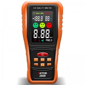 胜利仪器(VICTOR) 甲醛检测仪器家用便携甲醛测试仪专业室内空气质量PM2.5检测 VC260B标配【PM2.5监测仪】