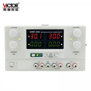 胜利仪器(VICTOR)  3位数显线性直流稳压电源 VC3305【30V/5A 双路】