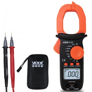 胜利仪器（VICTOR）VC610C 钳形万用表数字钳形表电工电流钳表多用勾表