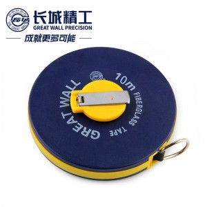 长城精工皮尺 皮卷尺防水建筑工程尺子纤维软卷尺10米 100901 