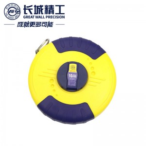 长城精工纤维卷尺10米皮卷尺工地测量尺子工程皮尺 101601