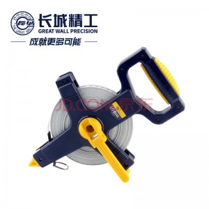 长城精工皮尺 100米卷尺防水耐磨工地测量尺子皮卷尺 108300