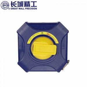 长城精工 皮尺 10米 05-1盒式纤维麻带卷尺 防水耐磨皮卷尺 122501 