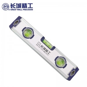 长城精工水平尺铝合金高精度加厚防摔不带磁性平水尺 230mm 172733 