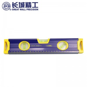 长城精工水平尺 300mm 高精度铝合金防摔平水尺加厚靠尺 193933 
