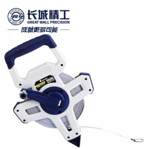 长城精工 卷尺 尼龙覆膜长钢卷尺 架式钢尺工地测量尺子 防水耐磨 30米 072213 