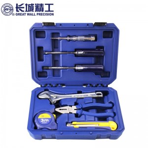长城精工 家用工具套装 五金工具箱 家庭用维修组合工具 8件套 404008