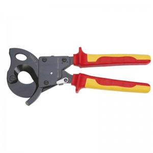 长城精工 双色VDE绝缘棘轮式电缆钳剪 240mm 410161 