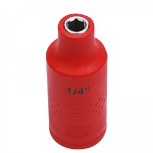 长城精工 1/4”VDE绝缘公制套筒 工作电压不高于1000V 4mm 620104 