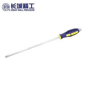 长城精工十字螺丝刀 Cr-v六角穿心十字头旋具 敲击螺丝批 6*100mm 271646 