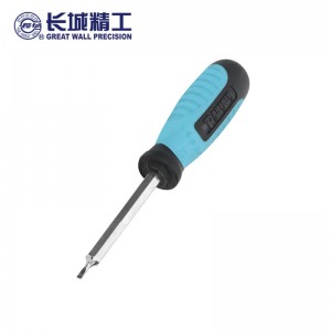长城精工 六角一字螺丝刀 Cr-v-Mo强力一字头头旋具 工业级起子 3*75mm 274433 