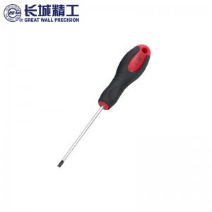 长城精工 一字螺丝刀 工业级 硬度高螺丝批旋具 改刀 3*75mm3英寸 276633 