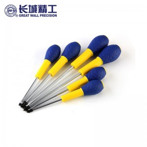 长城精工 十字一字螺丝刀套装 鱼雷型螺丝刀组套 带磁性家用改刀 6件套 288606