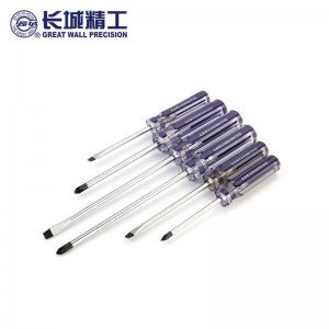 长城 螺丝刀套装 花形星型工业级改锥旋具家用改刀8件 彩条柄旋具6件 288806