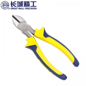长城钢丝钳 00mm7/8寸 6寸Cr-V欧式精抛双色套塑柄钢丝钳211076 