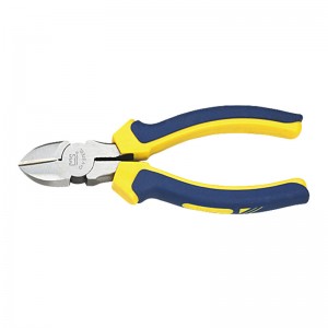 长城（THE GREAT WALL）213076 Cr-v欧式精抛双色套塑柄斜嘴钳160mm纸盒包装     货号213076 