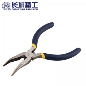 长城精工 弯嘴钳 小号弯口钳迷你手工钳 115mm4.5英寸 218004 