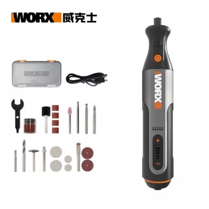 威克士(WORX)小型锂电电磨机WX106迷你玉石雕刻机抛光切割打磨机小电钻电磨笔头雕刻电动工具