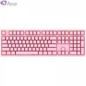 AKKO 3108 机械键盘 有线键盘 游戏键盘 电竞 全尺寸 108键侧刻 吃鸡键盘 Cherry樱桃轴 粉色 樱桃青轴